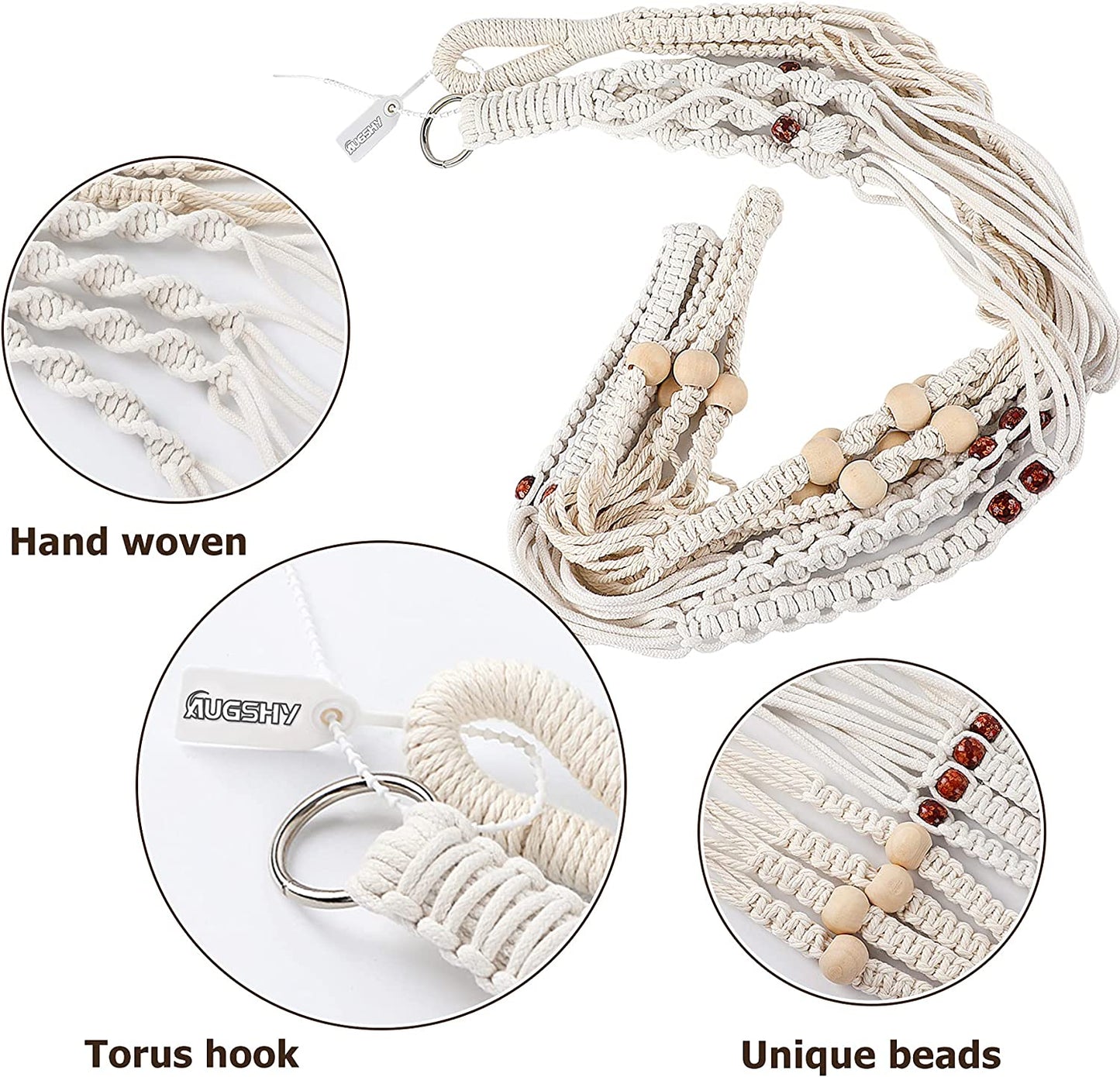 Macrame Plant Hanger, 2 Packs Plant Hangers