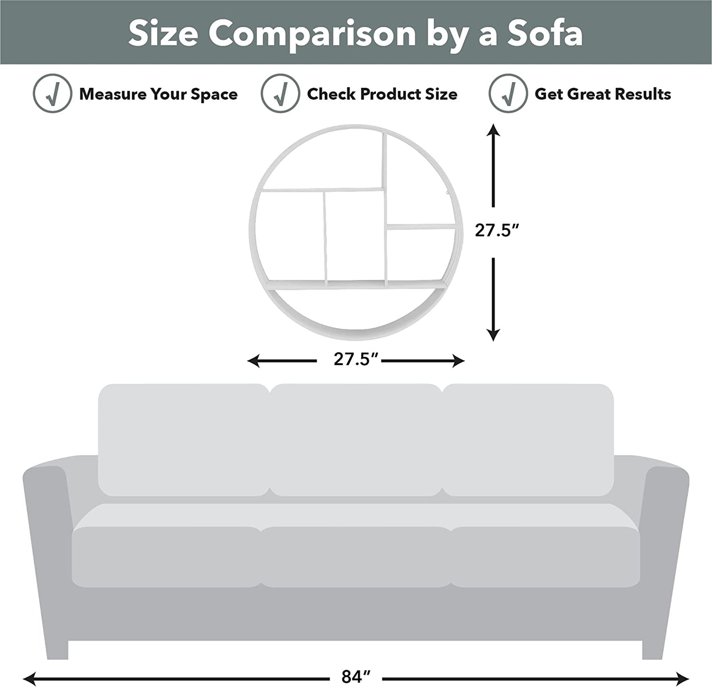 White Brody 3-Tier Round Wall Floating Shelf
