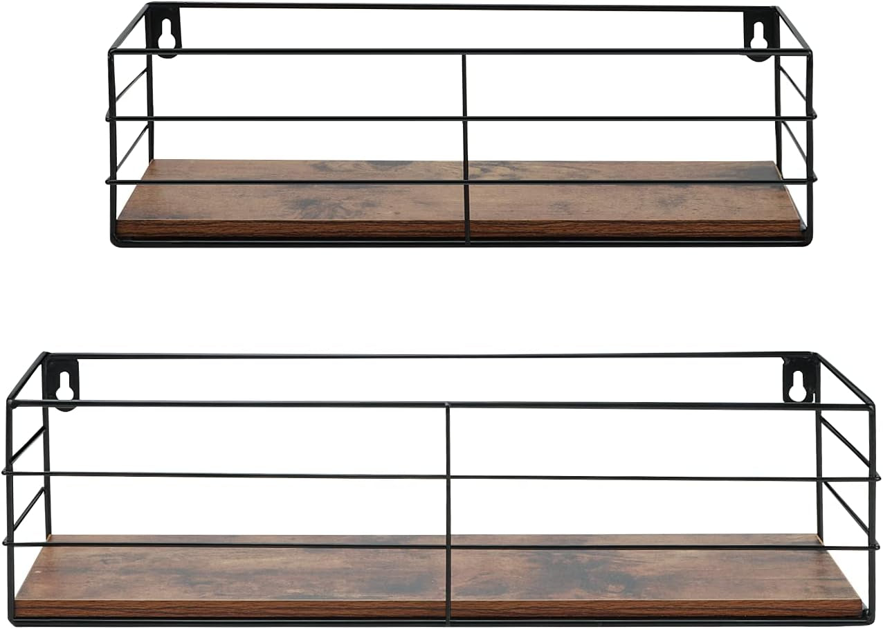 Set of 2 Wall-Mounted Floating Shelves – Stylish Storage for Any Room