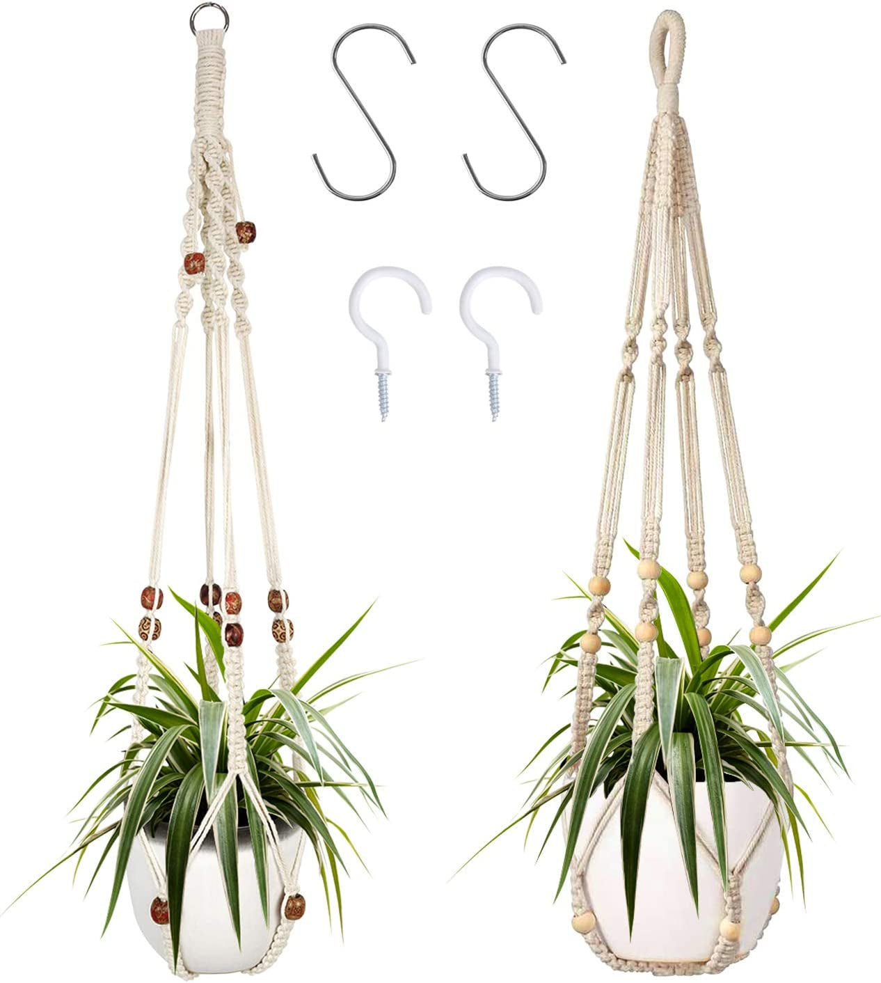 Macrame Plant Hanger, 2 Packs Plant Hangers